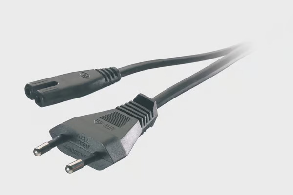 Vivanco Power cord Euro plug - “8 1.25m Black