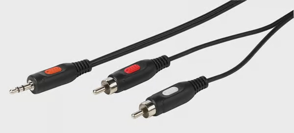 Vivanco Audio Cable 1x3.5mm / 2xRCA 5m Black – kuva 2/2