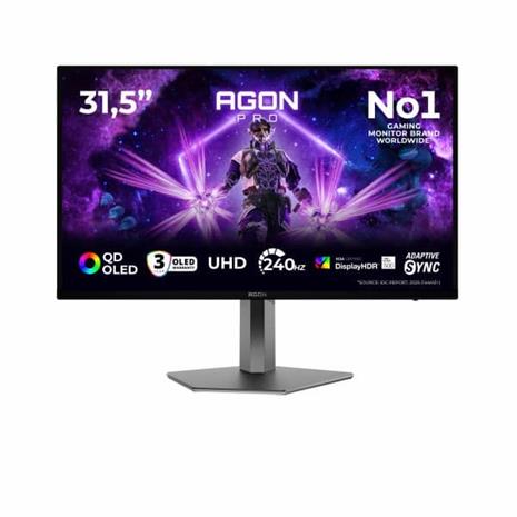 AOC AGON PRO AG326UZD2P tietokoneen litteä näyttö 80 cm (31.5") 3840 x 2160 pikseliä 4K Ultra HD QLED Musta AG326
