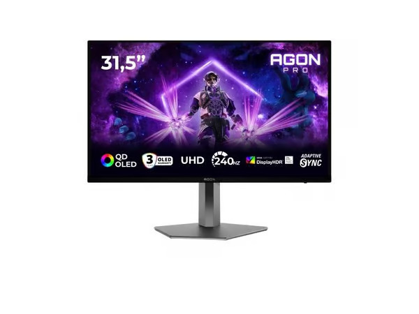AOC AGON PRO AG326UZD2P tietokoneen litteä näyttö 80 cm (31.5") 3840 x 2160 pikseliä 4K Ultra HD QLED Musta AG326