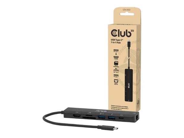 CLUB3D CSV-2553 interface hub USB Type-C 5000 Mbit/s Black