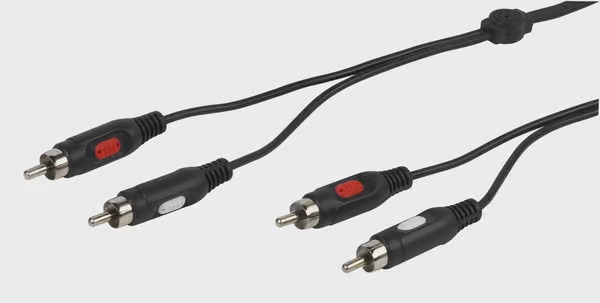 Vivanco Audio Cable 2xRCA Male 2.5m Black