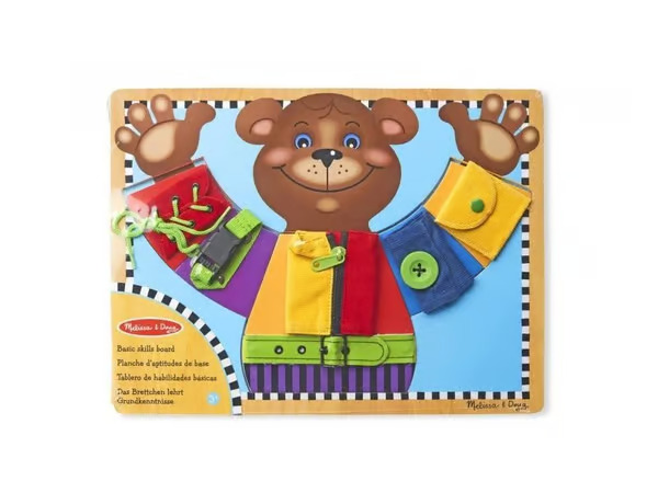 Melissa & Doug - Wooden Basic Skills Puzzle Board