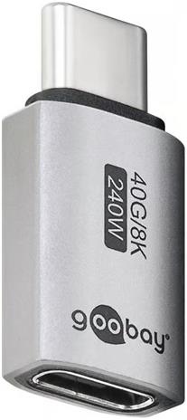 Pro USB-C - USB4 - Straight - adapter - silver