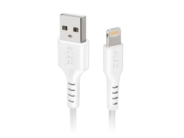 SBS TECABLEUSBIP589W USB-A - Lightning Cable - White