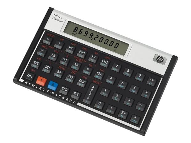 HP 12c calculator Desktop Financial Aluminium, Black