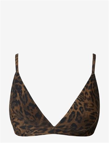 UNDERSTATEMENT UNDERWEAR Triangle Bikini Top - DARK LEOPARD - L