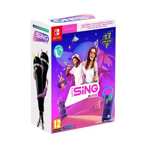 Let's Sing 2025, Nintendo Switch -peli + 2 mikrofonia