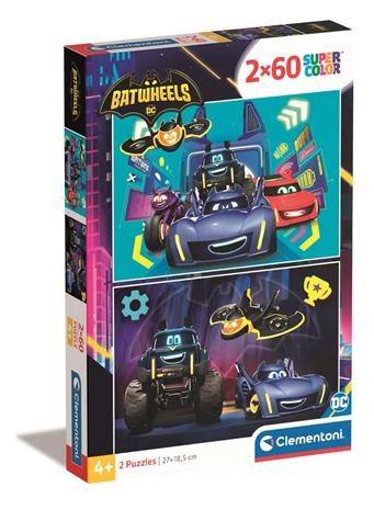 2x60 pcs Puzzles Kids Batwheels