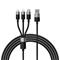 Baseus 3in1 USB cable Baseus StarSpeed Series USB-C + Micro + Lightning 3.5A 1.2m – kuva 2