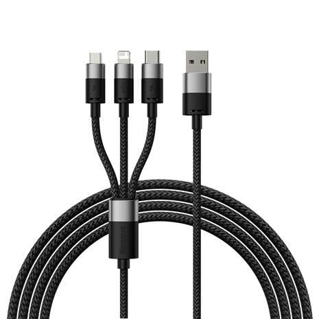 Baseus 3in1 USB cable Baseus StarSpeed Series USB-C + Micro + Lightning 3.5A 1.2m