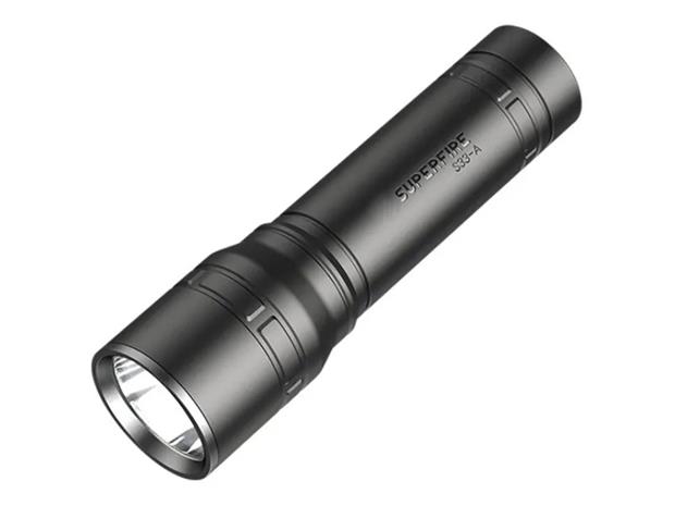 Superfire S33-A, USB (mustan värinen taskulamppu)