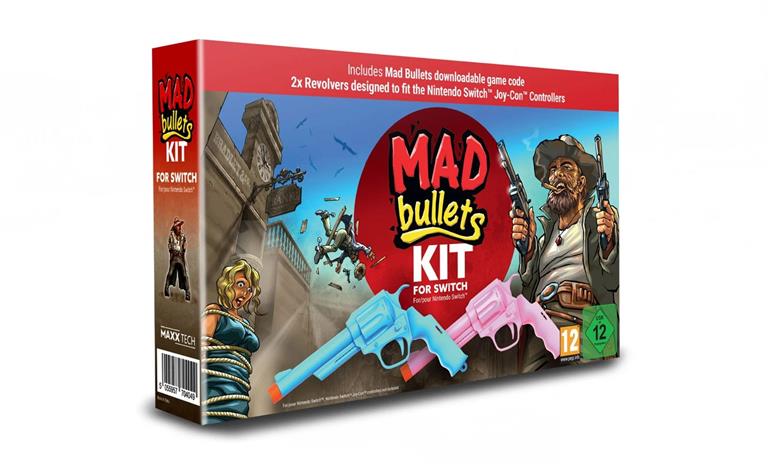 Maxx Tech Mad Bullets Kit for Switch, Nintendo Switch -ohjain + peli