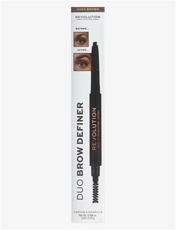 Makeup Revolution Duo Brow Pencil Dark Brown