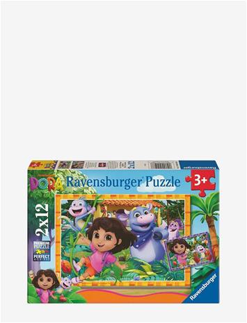 Ravensburger Seikkailija Dora Palapelit 2x12 Palaa