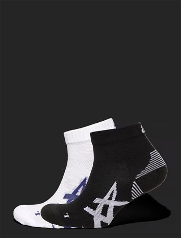 Asics 2 Pack Cushioned Run Quarter Sock Performance Black/Brilliant White - M – kuva 3/3