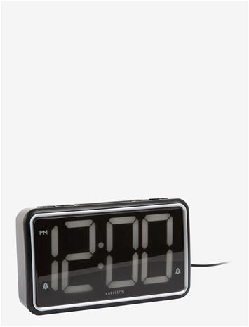 KARLSSON Alarm Clock New Retro Black - BLACK - H 9 cm