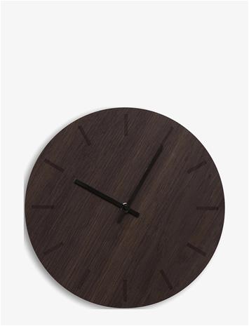 Hemverk - Dark Oak Seinäkello 28 cm Tumma tammi/Musta