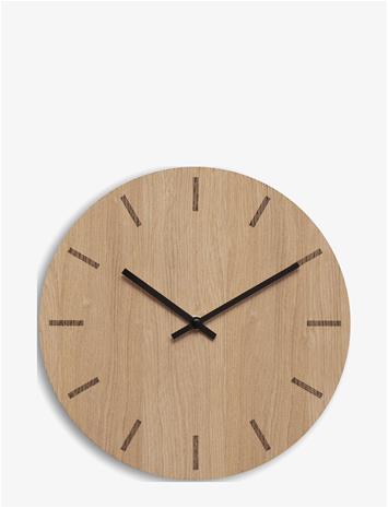 Hemverk - Light Oak Seinäkello 28 cm Vaalea tammi/Musta