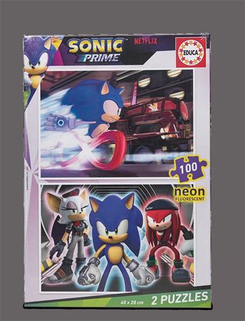 Educa Puzzle 2x100 Sonic Prime Neon