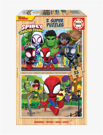 Educa 2x25 Spidey & His Amazing Friends Palapeli, Monivärinen