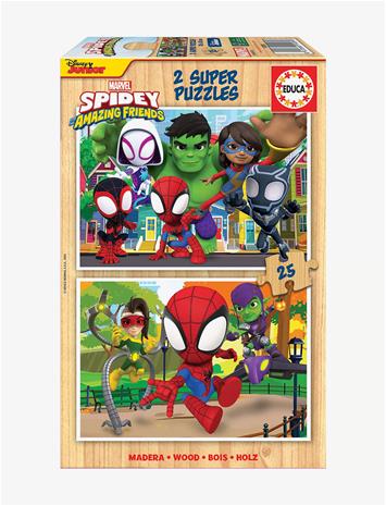 Educa 2x25 Spidey & His Amazing Friends Palapeli, Monivärinen