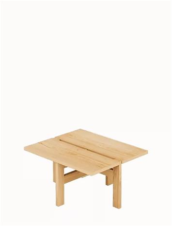 MOEBE Moebe rectangular coffee table -sohvapöytä small Tammi