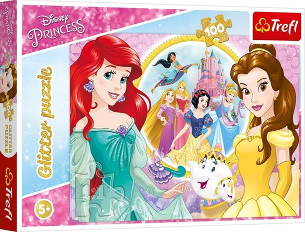 TREFL DISNEY PRINCESSES Kimalteleva Palapeli Prinsessat, 100 palaa