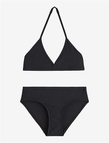 LINDEX Bikini Triangle Rib - BLACK - 128