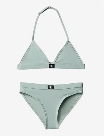 CALVIN KLEIN Triangle Bikini Set - JADEITE - 140-152