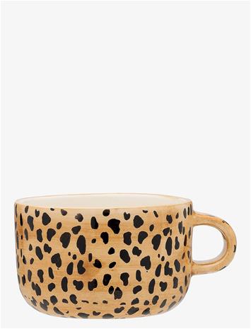 Anna + Nina Leopard Cappuccino Mug - Brown - 30 CL