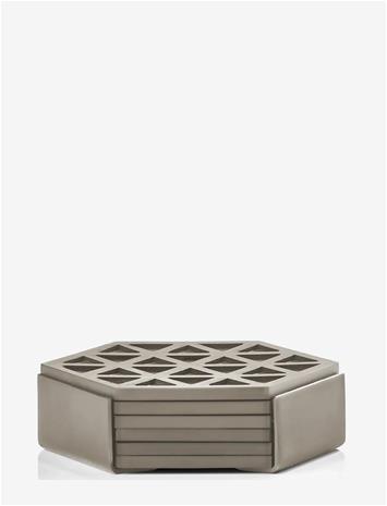 ZONE DENMARK Coasters Triangles 6 Pcs - BROWN - 10X10