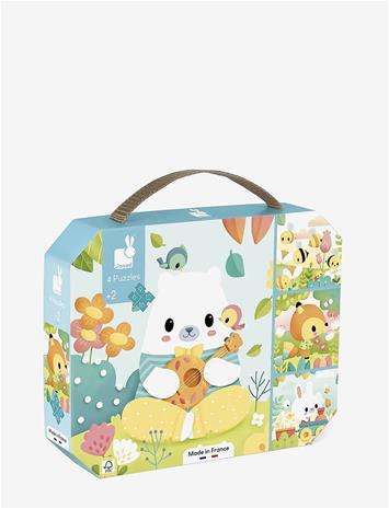 JANOD Janod - Pure- 4 Puzzles (6-9-12-16 Pcs) - MULTI - One Size