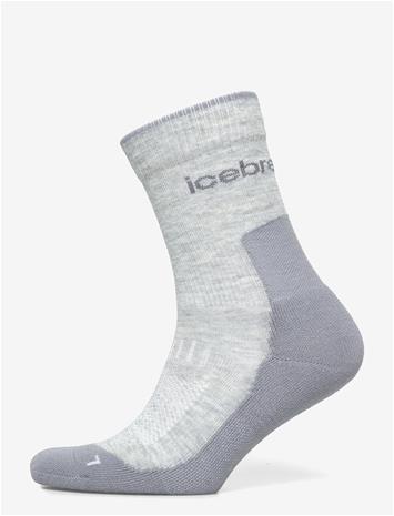 Icebreaker Women Merino Hike+ Light Crew Blizzard Hthr/Alloy - L