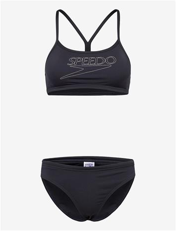 SPEEDO Endurance+ Logo Thin Strap Two Piece - ANTHRACITE - 46