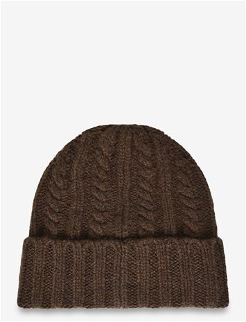 UPFRONT Cable Beanie - BROWN - One Size