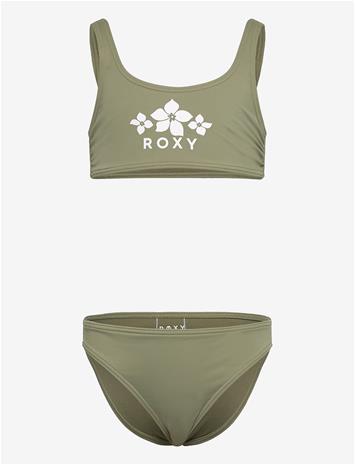ROXY Solid Active Rg Bralette Set - OIL GREEN - 170