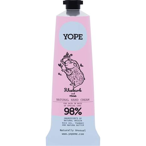 YOPE Botanical Hand Cream Rhubarb and Rose 50 ml