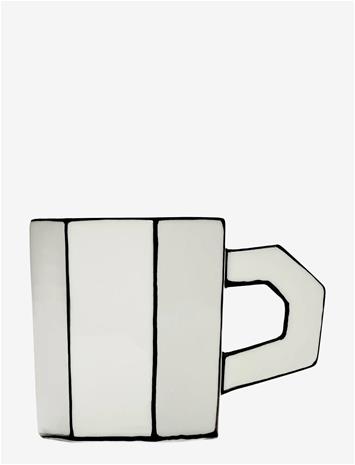 Serax Tea Cup White/Black Carte Blanche Set/2 - White - ONE SIZE
