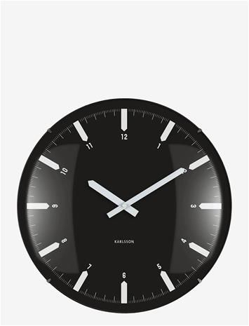 KARLSSON Wall Clock Realista Dome White - BLACK - Ø 35 cm
