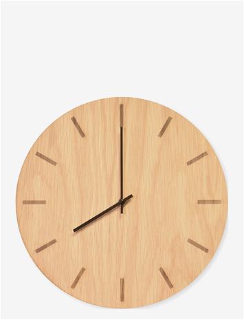 Hemverk - Light Oak Seinäkello 38 cm Vaalea tammi/Musta