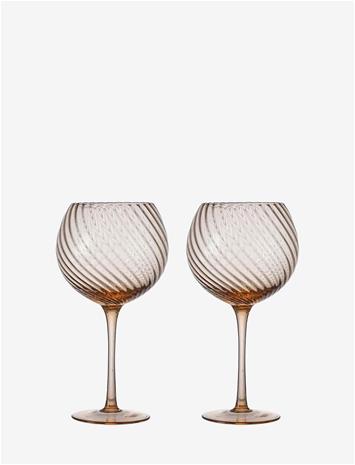 BYON Wine Glass Opacity 2Pcs/Set - PEACH - One Size