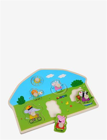 Barbo Toys Peppa Pig muotoinen puinen palapeli - Leikkikenttä