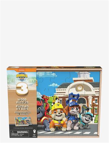 SPINMASTER GAMES Rubble & Crew Wood Puzzles W. Storage 3 Pack - MUTI - One Size