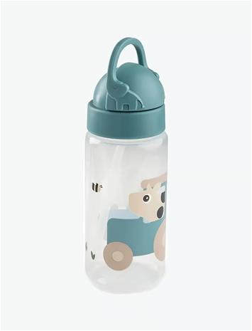 Done by Deer - Straw bottle - Tiny farm Blue - 350 ml