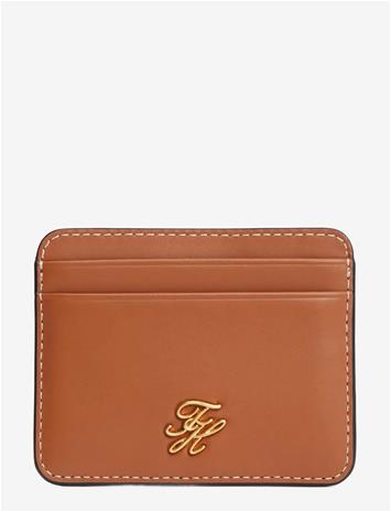TOMMY HILFIGER Th Script Leather Cc Holder - COGNAC - One Size