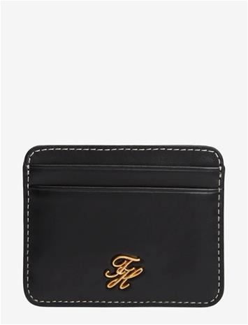 TOMMY HILFIGER Th Script Leather Cc Holder - BLACK - One Size