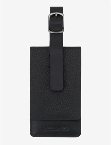 SAMSONITE Leather Tag - BLACK - One Size