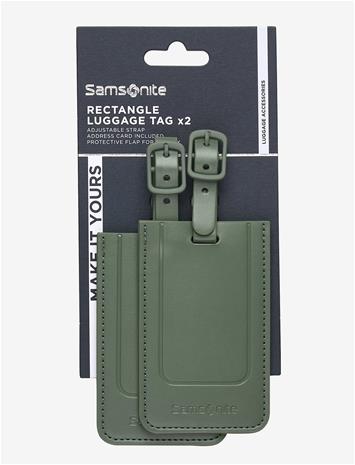 SAMSONITE Rectangle Luggage Tag X2 - GREEN - One Size