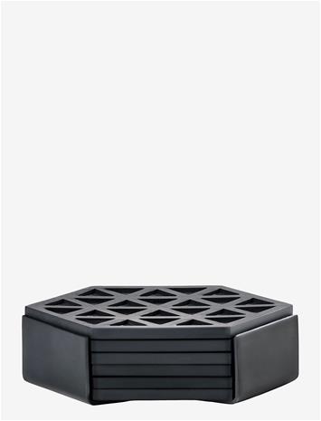 ZONE DENMARK Coasters Triangles 6 Pcs - BLACK - 10X10 – kuva 3/4